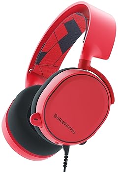 【中古】国内正規品密閉型 ゲーミングヘッドセット SteelSeries Arctis 3 Solar Red 61435