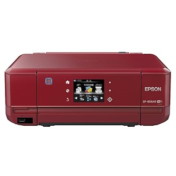 【中古】EPSON インクジェット複合機 Colorio EP-806AR 無線 有線 スマートフォンプリント Wi-Fi Direct レッド