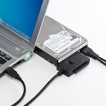 【中古】サンワサプライ IDESATA-USB3.0変換ケーブル 0.9m USB-CVIDE5