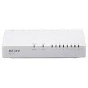 【中古】BUFFALO Giga対応 プラスチック筺体 AC電源 8ポート ホワイト スイッチングハブ LSW5-GT-8EPWH