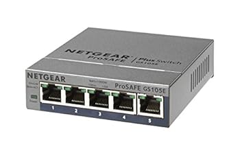 【中古】正規品 ネットギア NETGEAR スイッチングハブ 5ポート 1G 金属筐体 静音ファンレス リミテッドライフタイムハードウェア アンマネージプラス GS1