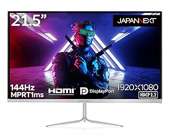 【中古】JAPANNEXT 21.5型フルHDパネル搭載144Hz対応ゲーミングモニター JN-T215FLG144FHD HDMI DP(2)