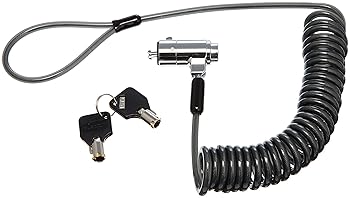 【中古】エレコム セキュリティワイヤー2.0m径4.2mm カールコード シリンダー錠 ESL-50C