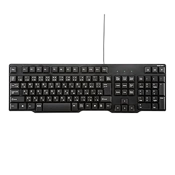 【中古】サンワサプライ 有線USBキーボード 標準日本語配列 メンブレン ブラック SKB-L1UBK