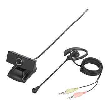 【中古】iBUFFALO 透明感ある滑らか動画を撮影できるガラスレンズ搭載モデル200万画素Webカメラ ヘッドセット付 ブラック BSW20K07HBK