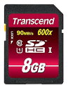 【中古】旧モデル Transcend SDHCカード 8GB Class10 UHS-I 対応 最大転送速度90MBs TS8GSDHC10U1