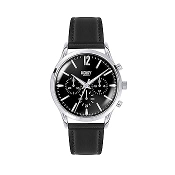 【中古】ヘンリーロンドン エッジウェア 41mm クロノ ユニセックス 腕時計 HL41-CS-0023 ブラック 並行輸入品