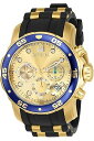 【中古】インヴィクタ Invicta Men's 17881 Pro Diver Quartz Multifunction Gold Dial Watch 並行輸入品
