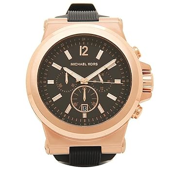 【中古】マイケルコース 腕時計 メンズ MICHAEL KORS MK8184 ブラック ピンクゴールド 並行輸入品