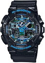 【中古】カシオ Gショック G-SHOCK クオーツ メンズ 腕時計 GA-100CB-1A ブルーカモフラ並行輸入品