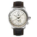 【中古】ツェッペリン 腕時計 Special Edition 100 Years 100周年記念 シルバー 文字盤 ステンレススチール クォーツ Quartz Dual Time デュアルタイム 4