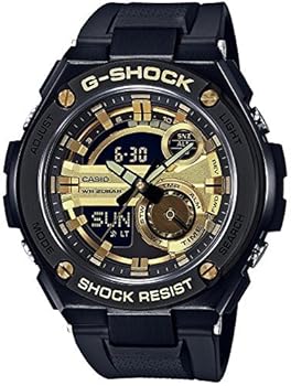 【中古】CASIOカシオ 腕時計 G-SHOCK G-STEEL Gスチール GST-210B-1A9 ブラック×ゴールド メンズ 並行輸入品