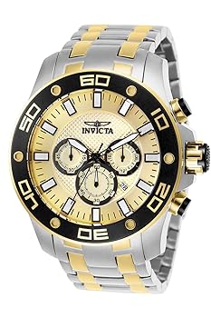 šInvicta Men's 26080 Pro Diver Quartz Chronograph Gold Dial Watch