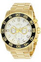【中古】Invicta Men's Pro Diver 22229 Gold Stainless-Steel Plated Quartz Dress Watch
