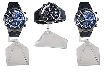 【中古】N'ice Packaging 透明アクリル腕時計ディスプレイスタンドホルダー 15個パック スタンドプラスチック時計ホルダー 高さ3.5インチ 高さ4.5インチ