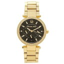 【中古】マイケルコース 腕時計 レディース MICHAEL KORS MK3790 ブラック イエローゴールド 並行輸入品