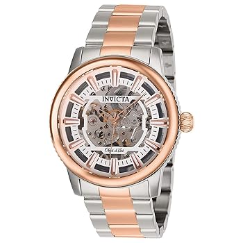 šInvicta Men's 27590 Objet D Art Automatic 3 Hand Silver Dial Watch