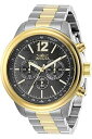 【中古】Invicta Men's Aviator Steel Bracelet & Case Quartz Charcoal Dial Analog Watch 28901