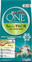 【中古】ピュリナ ワン 1歳までの子ねこ用 妊娠・授乳期の母猫用 チキン 2.2kg550g×4袋 キャットフード