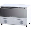 【中古】アイリスオーヤマIRIS OHYAMA スチーム オーブントースター 2枚 焼き 温度調節 トレー タイマー機能付 横型 ホワイト SOT-011-W(2)