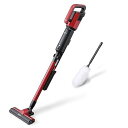 【中古】掃除機 静電モップ アイリスオーヤマ 極細軽量 スティッククリーナー 2Way 立てかけ収納 レッド IC-SBA6-R
