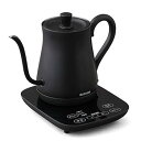 【中古】アイリスオーヤマ 電気ケトル ドリップケトル 600ml 9段階温度調節付 保温設定付 沸騰後自動電源OFF ブラック IKE-C600T-B