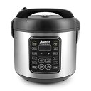 【中古】Aroma Housewares 2O2O モデル 炊飯器 ソテ スロークック 蒸気 シチュー オートミール リゾット スープ 20カップ 10カップ 未調理 ステンレス AR(2)