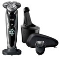 【中古】2020モデル 除菌洗浄器フィリップス 9000シリーズ 電気シェーバー ・72枚刃・ダブルVトラック刃・ ヒゲ密度感知システム・8方向可動ヘッド・洗浄