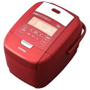 【中古】アイリスオーヤマ 炊飯器 IH式 3合 メタリックレッド 銘柄炊き分け機能 極厚火釜 蒸しプレート 玄米 赤 デザイン RC-IH30-R