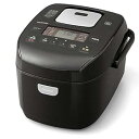 【中古】アイリスオーヤマIRIS OHYAMA 炊飯器 圧力IH 5.5合 40銘柄炊き分け機能 極厚火釜 ブラック RC-PD50-B