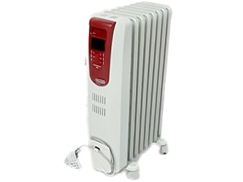 【中古】デロンギ オイルヒーター デジタルラディアント サーマルカットフィン8枚 38畳用 KHD410812-RD