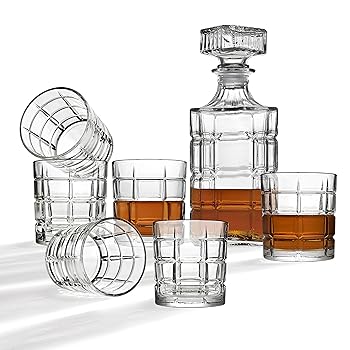 šWhiskey Decanter And Glasses Bar Set, Includes Whisky Decanter And...