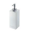 【中古】山崎実業Yamazaki ツーウェイディスペンサー スクエア コンディショナー ホワイト 約W7×D7×H23cm ミスト 7893