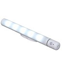 【中古】アイリスオーヤマ LED センサーライト 乾電池式 ウォールタイプ BSL60WN-W(2)