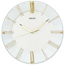 【中古】セイコークロック SEIKO CLOCK スタンダード 電波 壁掛け時計 KX214H 連続秒針 白パール アナログ