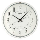 【中古】CASIOカシオ 掛け時計 電波 ホワイト 直径33cm アナログ IQ-1006J-7JF