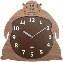 【中古】ヤマト工芸 Clock Zoo 掛け時計 ゴリラ YK14-003-ゴリラ ブラウン サイズ:約W29 D2.5 H29.5