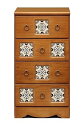 【中古】大川家具 nakakei チェスト スパニッシュ 45cm幅4段 ナチュラル 172955