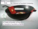 【中古】Ceramic Marble Coated Cast Aluminium Non Stick Wok 32 Cm by KW Marble Ware 並...