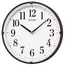 【中古】セイコークロックSeiko Clock 掛け時計 自動点灯 電波 アナログ 夜でも見える 茶 メタリック KX205B SEIKO