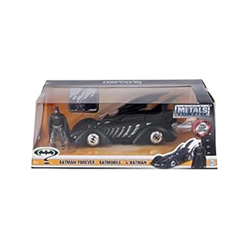 【中古】Batmobile 1995 Batman Forever Jada Diecast Model with Figure 1:24 98036