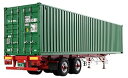 【中古】青島文化教材社 132 ヘビーフレイトシリーズ No.6 40Feet海上コンテナトレーラ 二軸タイプ プラモデル(3)