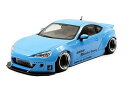 【中古】AUTOart 118 ロケットバニー 86 メタリック・スカイブルーブラック・ホイール 完成品