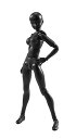 【中古】S.H.フィギュアーツ ボディちゃんSolid black Color Ver. 約135mm ABS&PVC製 可動フィギュア
