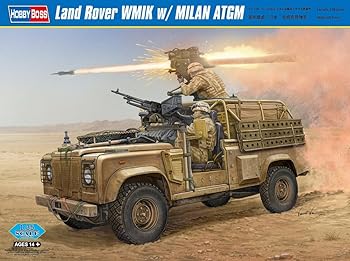 【中古】ホビーボス 135 ファイティングヴィークルシリーズ ランドローバーWMIKミラン対戦車ミサイル搭載型 プラモデル