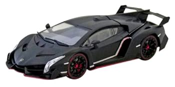 【中古】京商オリジナル 143 Lamborghini Veneno マットブラックレッドライン 完成品