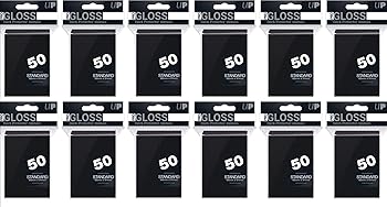 š600x Ultra PRO Black Deck Protectors Sleeves Standard MTG Colors b...