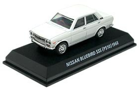 【中古】コナミ　164　絶版名車コレクションVol.3 日産 ブルーバード SSS 1968　ホワイト