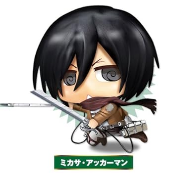【中古】セガ AGスクエア 遊んで+もらえる進撃の巨人キャンペーン　進撃のソフビフィギュア ミカサ・アッカーマン