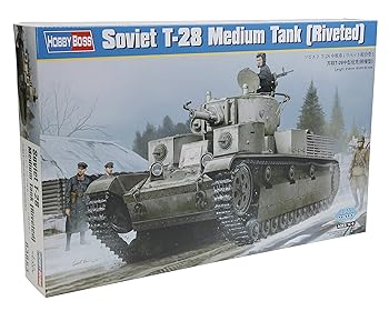 【中古】ホビーボス 135 ソビエト T-28 中戦車 リベット接合型 プラモデル